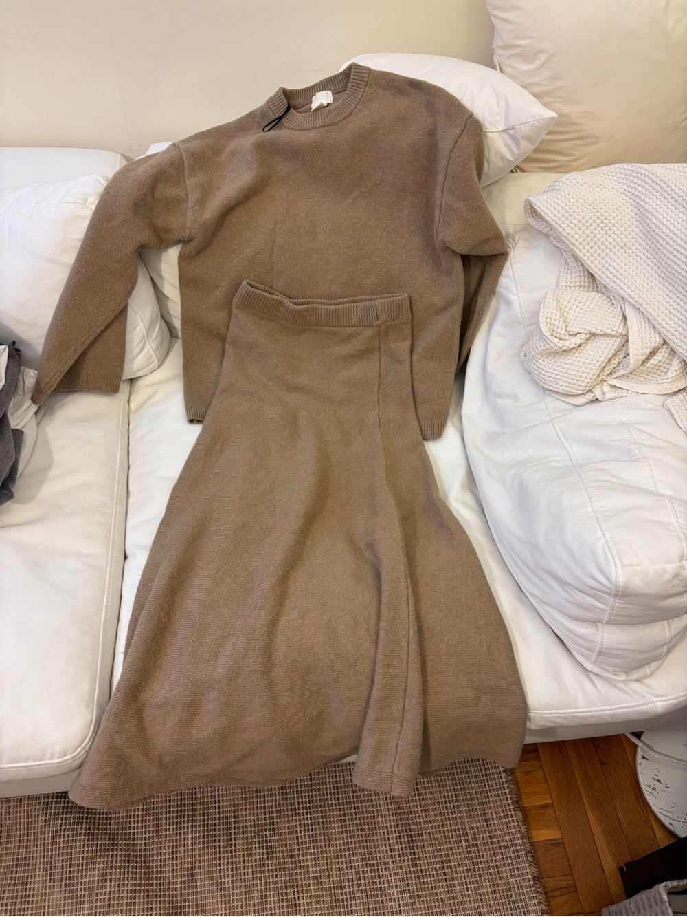 Cozy Knit Two-Piece Set in Taupe